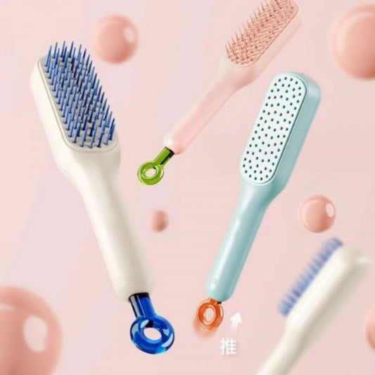 SELF CLEANING HAIR BRUSH COMB