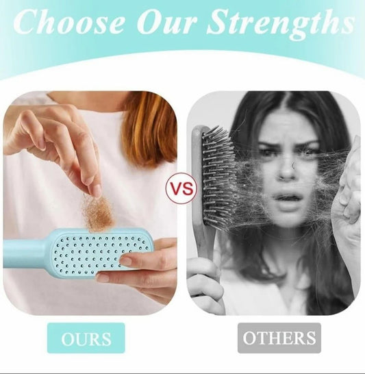 SELF CLEANING HAIR BRUSH COMB